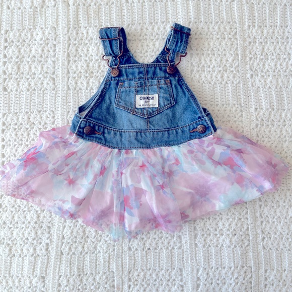OshKosh B'gosh Other - 6m OshKosh Flower Overalls for baby girl